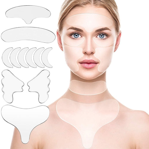 Transparent anti-wrinkle beauty patch