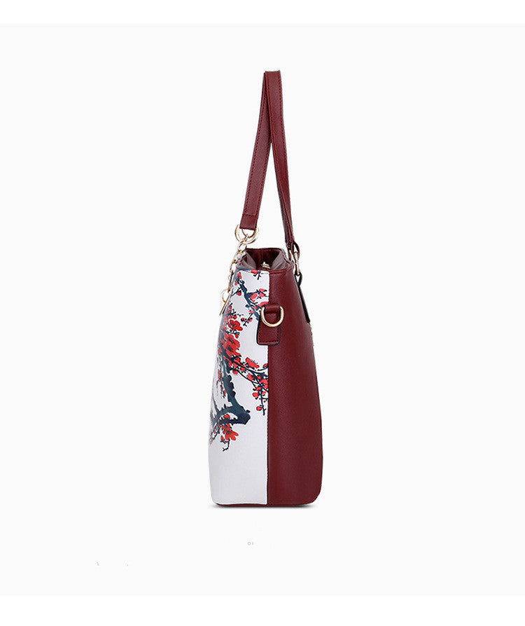 Six-Piece Printed One-Shoulder Handbags For Women
