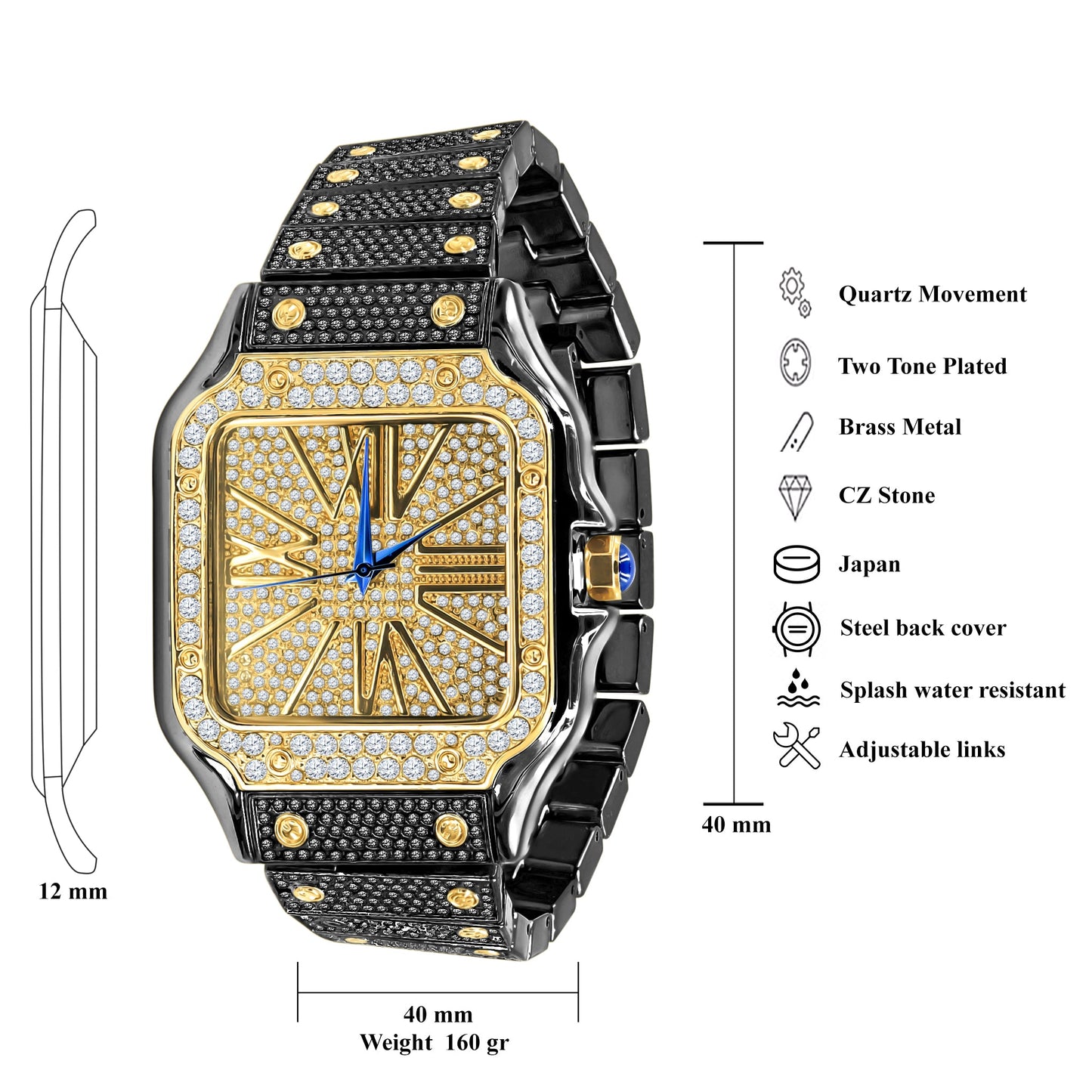 PRODIGIOUS BRASS WATCH & BRACELET SET | 530748