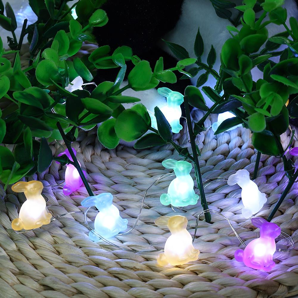 Five-color Bunny Fairy Lights Battery Operated Easter Decorations