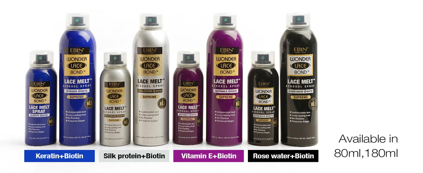 Ebin New York Wonder Bond Melt Spray Silk Protein - Long lasting Hold, Smooth Shine, Frizz Control