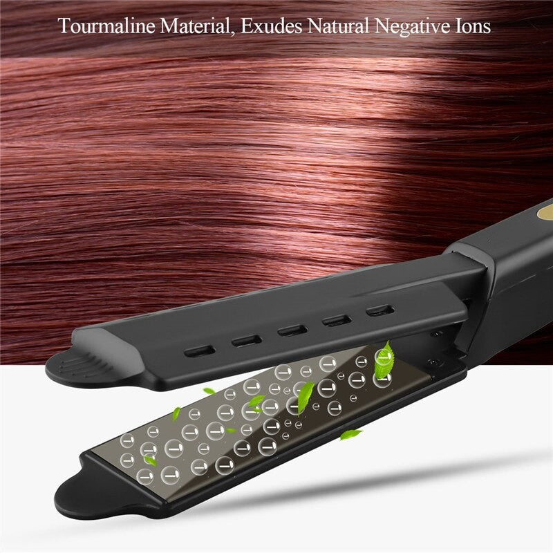 Professional Hair Straightener Wet Dry Straight Plate Flat Iron Fast