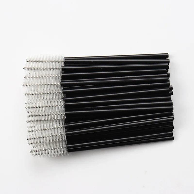 50 Pcs Disposable Crystal Eyelash brush Mascara Wands Applicator Diamond Eye Lash brushes Eyelash Extension women Makeup tools