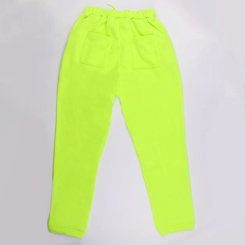 New Tracksuit for Men 2 Sets Fashion Hooded + Pants Men's Sportswear Hoodie Spring and Autumn Neon Green Mens Hoodies Sweatpants