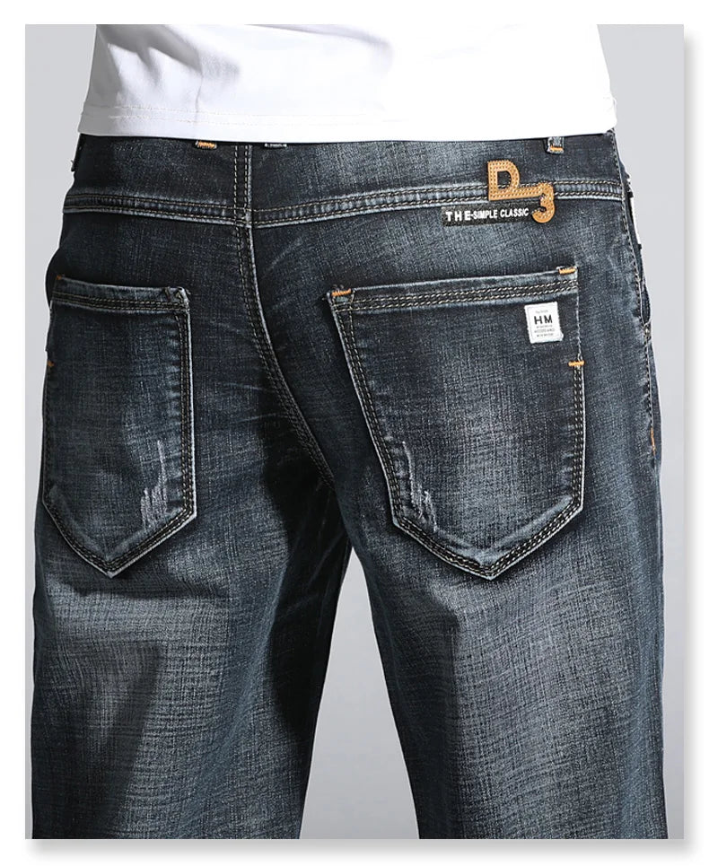 Casual Slim Fit Shorts For Men Demin Jogger Streetwear Style Male Clothes Short Pants Biker Knee Length Luxury Hip Hop Jeans CQY