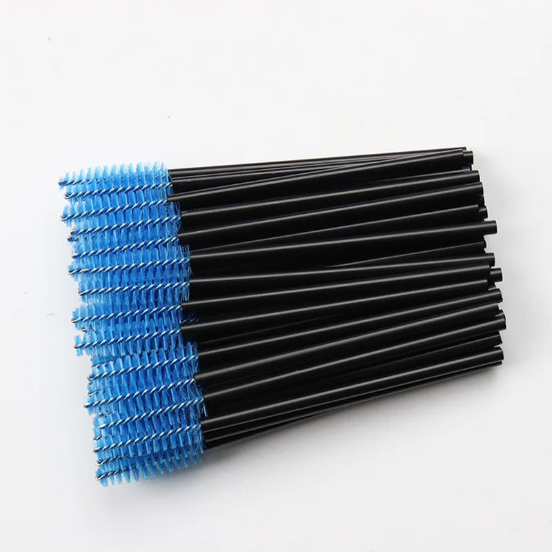 50 Pcs Disposable Crystal Eyelash brush Mascara Wands Applicator Diamond Eye Lash brushes Eyelash Extension women Makeup tools