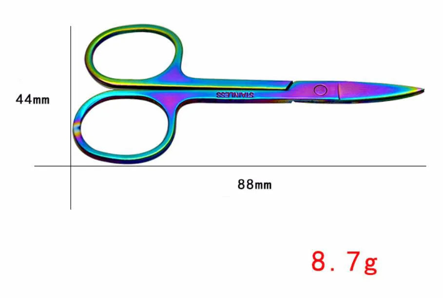 Stainless Steel Makeup Tools Eyebrow Scissors Hair Trimming Nails Cuticle Curved Pedicure Dead Skin Remover Beauty Scissor