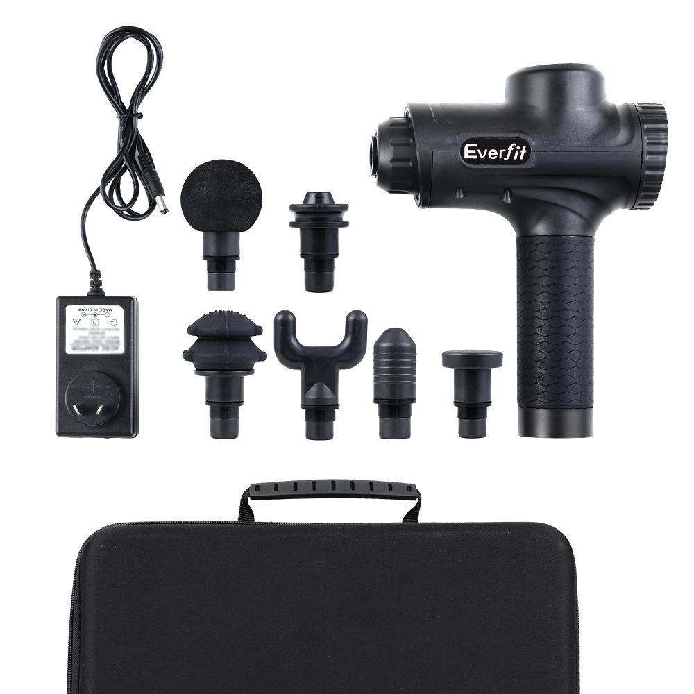 Everfit Massage Gun 30 Speed 6 Heads Vibration Muscle Massager