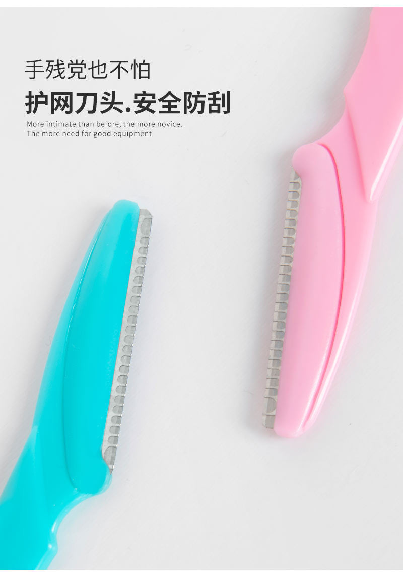 Safe Eyebrow Trimmer Makeup Products Stainless Steel Eyebrow Scissors with Comb Hair Removal Shaver Eyebrow Shaping Makeup Tools
