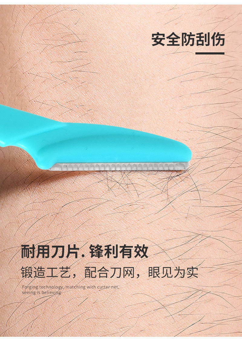 Safe Eyebrow Trimmer Makeup Products Stainless Steel Eyebrow Scissors with Comb Hair Removal Shaver Eyebrow Shaping Makeup Tools