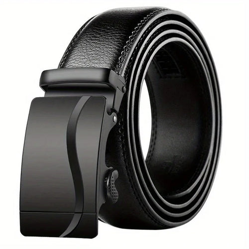 Men Belts Automatic Buckle Belt PU Leather High Quality For Men