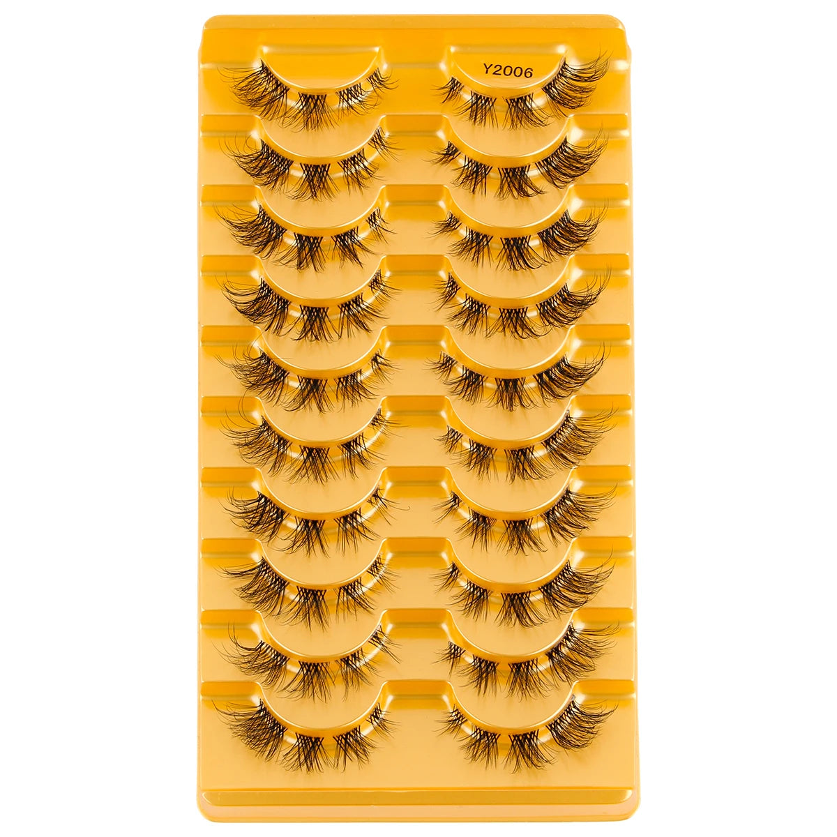 10 Pairs Faux Mink Eyelashes Handmade Natural False Eyelashes Soft Cross Messy Eye 3D Curly Eyelashes Extension Makeup Tools