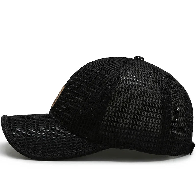 Men'S New Fashion Baseball Cap Summer Breathable Full Net Shade
