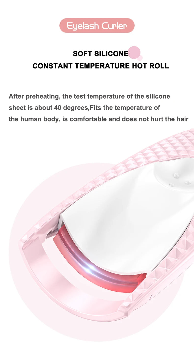 Portable Electric Heated Eyelash Modeler, Heated Eye Lash, Durable, Curls, Thermal Curler, Makeup Tools