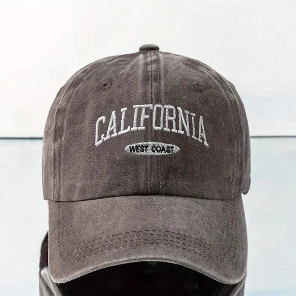 Cotton Retro Vintage Baseball Cap Men Women Denim Embroidered Letters