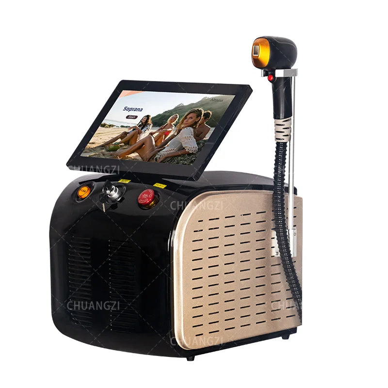 808nm Diode Laser Hair Removal Device 3000W Skin Rejuvenation Ice Alexandrit Permanent Cooling Head Painless Epilator Machine