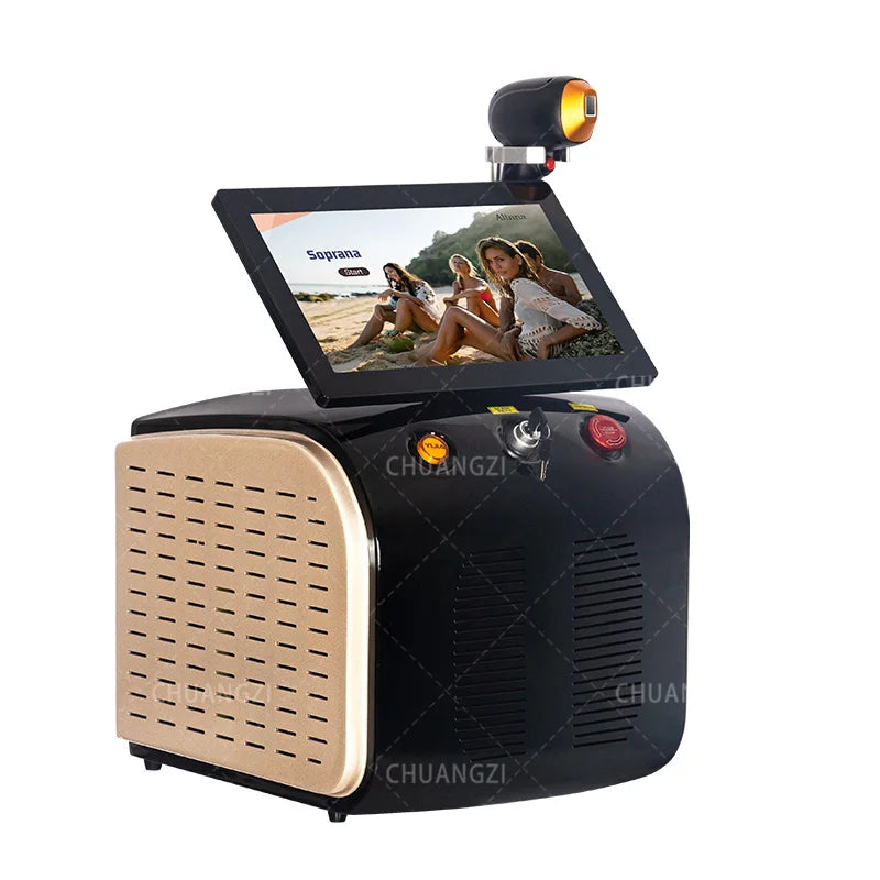 808nm Diode Laser Hair Removal Device 3000W Skin Rejuvenation Ice Alexandrit Permanent Cooling Head Painless Epilator Machine