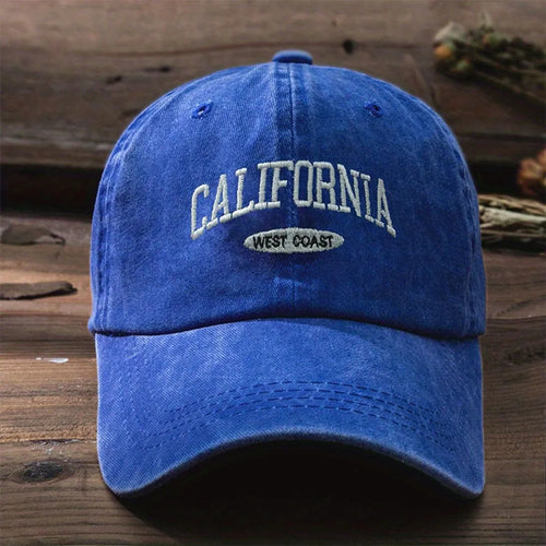 Cotton Retro Vintage Baseball Cap Men Women Denim Embroidered Letters