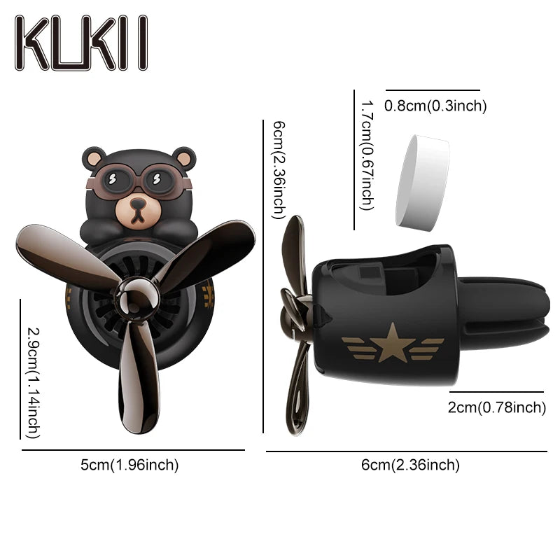 Odorless DIY perfume ornament airplane pilot bear car air freshener