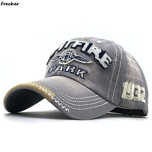 Men Rock Hip Hop Snapback Hat School Jeans Hat Letter Baseball Cap
