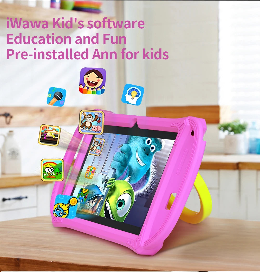 7.0 Inch Tablet PC Quad Core 4GB RAM 64GB ROM Children's best Gifts Android 12 Kids Game Educational Learning Tablets