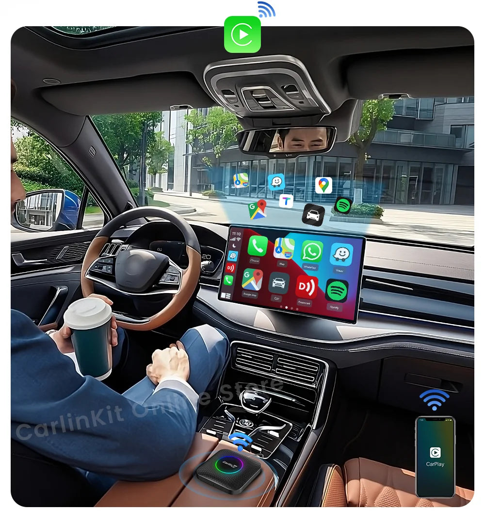 CarlinKit Android 13 Tv Box 8 Core CarPlay Android Auto Wireless Adapter Support Toyota Youtube Netfilx IPTV Spotify