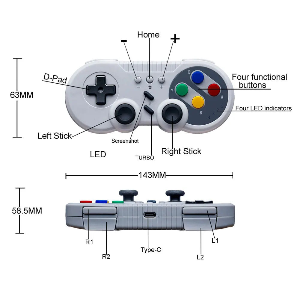 5-1PCS for Nintendo Switch Gamepad Wireless Game Controller Retro Game Console Mini Video Game Player Gamepad Controller for PC