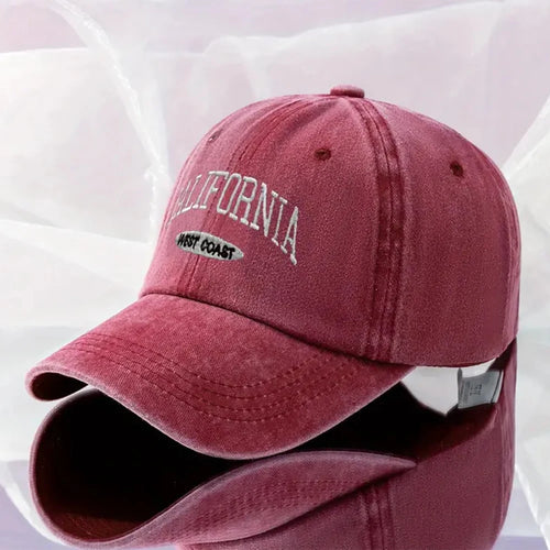 Cotton Retro Vintage Baseball Cap Men Women Denim Embroidered Letters