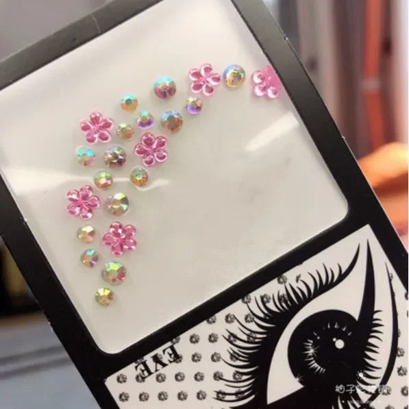 Glitter Face Jewelry Sticker Face Jewels Diamond Makeup Art Eyeliner Temporary Tattoo Party Bady Makeup Tools Eye Rhinestones