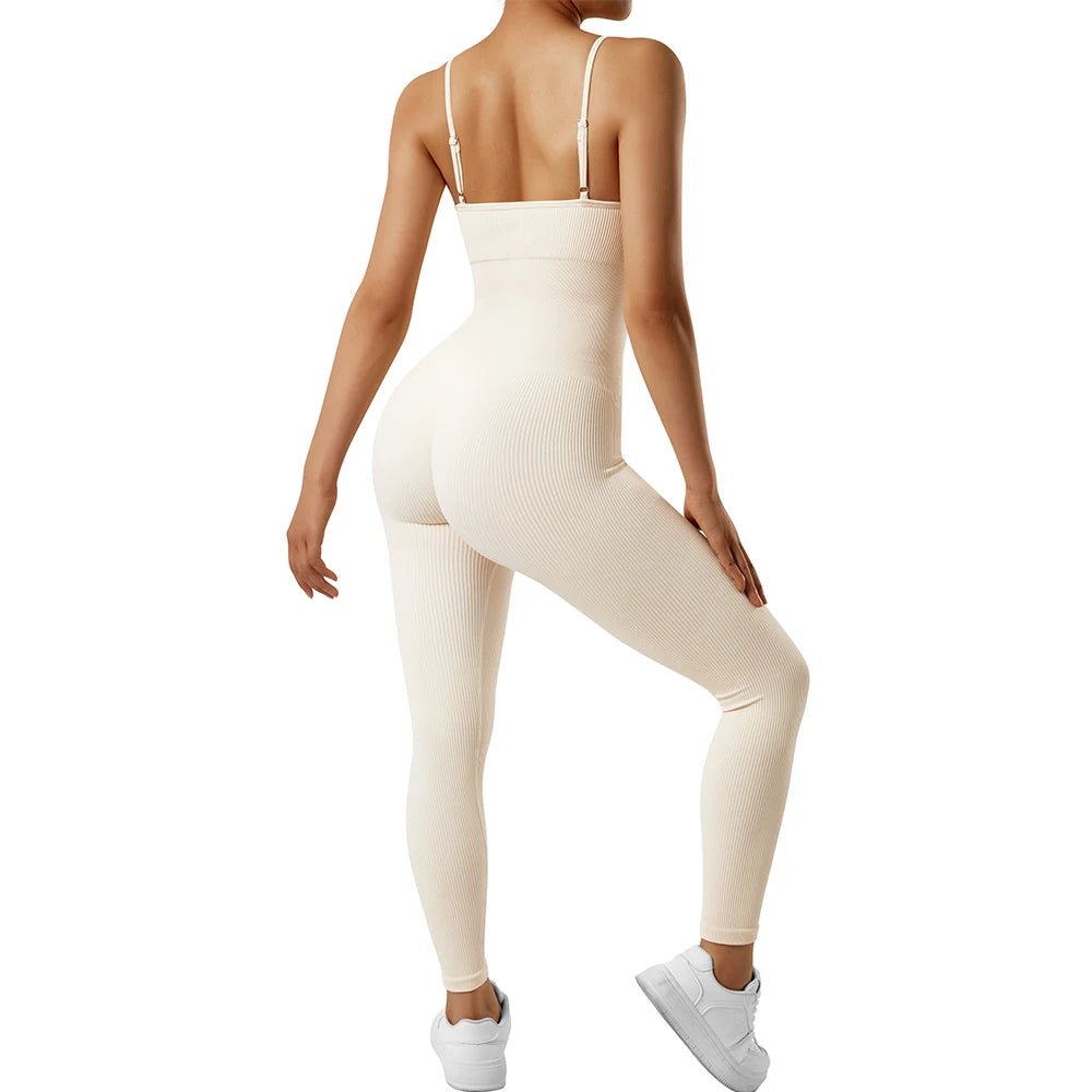 Women Bodysuit Jumpsuit All Season Romper Overalls Sportswear Fashion Streetwear Overalls One Piece Fitness Sports Bodysuits