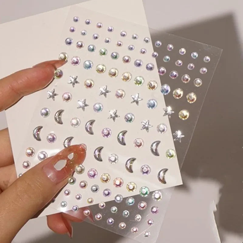 Glitter Face Jewelry Sticker Face Jewels Diamond Makeup Art Eyeliner Temporary Tattoo Party Bady Makeup Tools Eye Rhinestones
