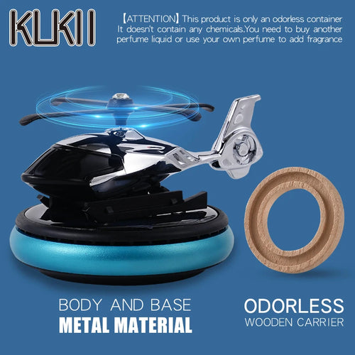DIY Perfume Odorless car ornaments solar powered rotating helicopter