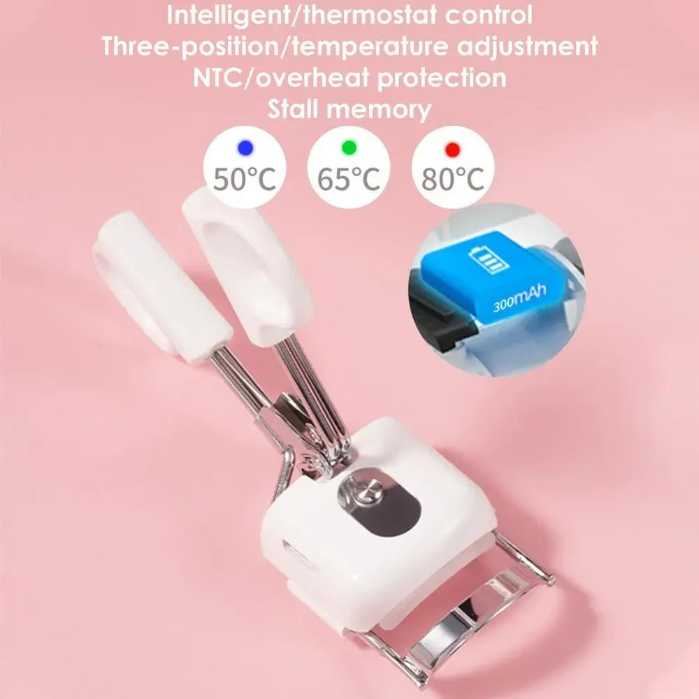 Electric Eyelash Curler Portable Electric Heated Comb Eye Lash Perm Long Lasting Eyelashes Thermal Eyelash Curler Makeup Tools
