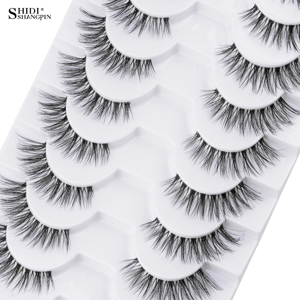 10 Pairs Faux Mink Eyelashes Handmade Natural False Eyelashes Soft Cross Messy Eye 3D Curly Eyelashes Extension Makeup Tools