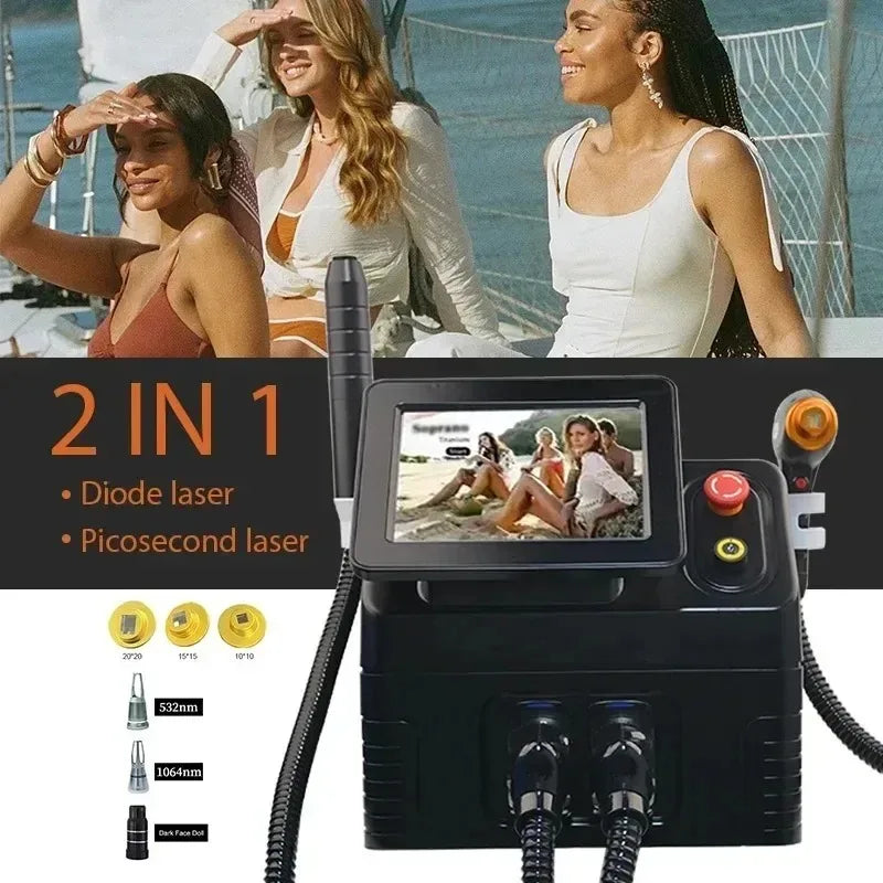 2025 Picosecond laser 3500W diode laser hair removal tattoo removal machine Chloasma Machine Painless Laser Tattoo Removal