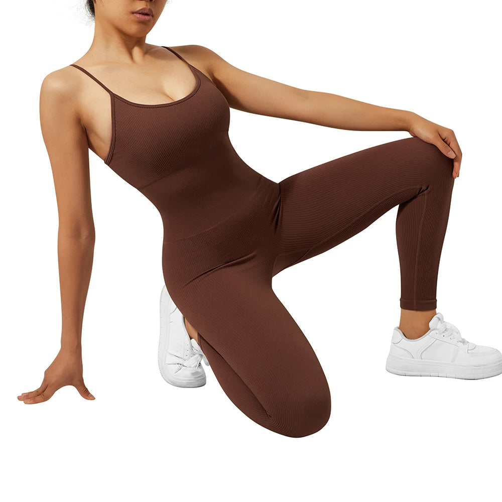 Women Bodysuit Jumpsuit All Season Romper Overalls Sportswear Fashion Streetwear Overalls One Piece Fitness Sports Bodysuits