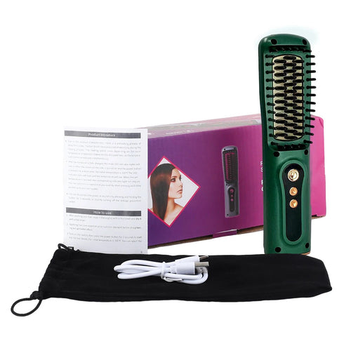 Heating Straightening Comb Hair Straightener Brush Men Quick Beard