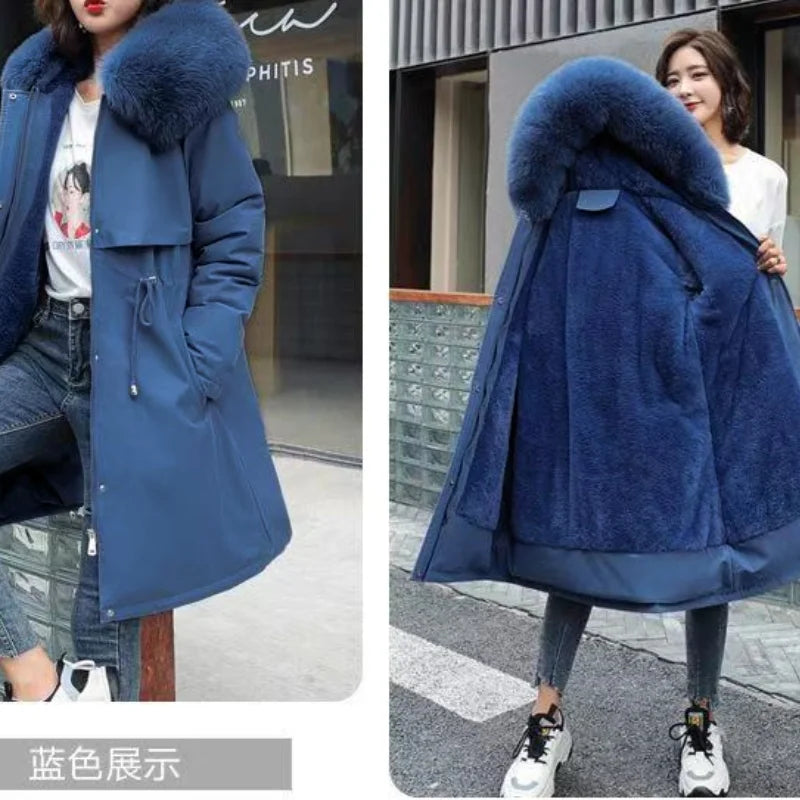 Women's Winter Jacket Hodded Fleece Padded Jacket Casual Loose Windbreaker Office Lady Matching New In Coats & Jackets Outerwear