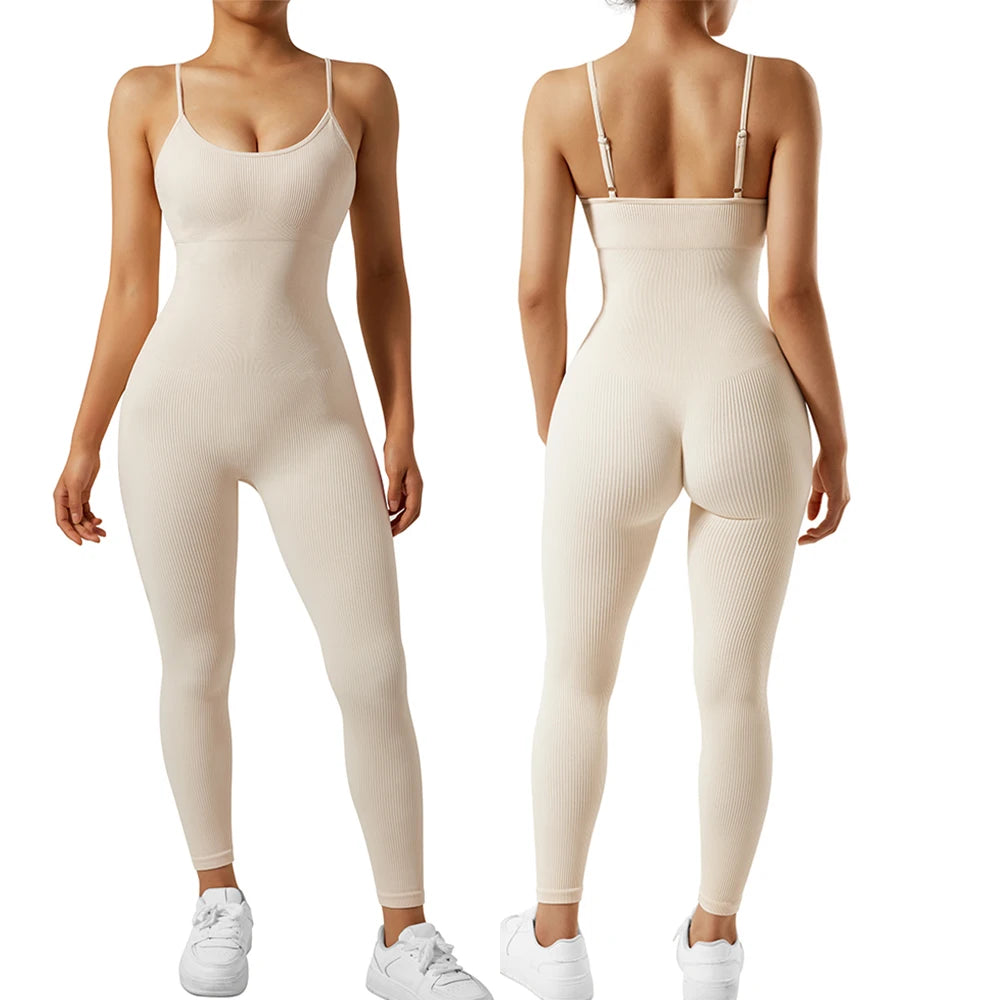Women Bodysuit Jumpsuit All Season Romper Overalls Sportswear Fashion Streetwear Overalls One Piece Fitness Sports Bodysuits