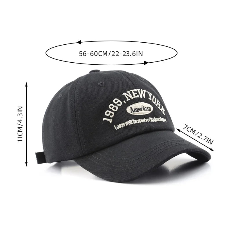 New Letters Embroidery Unisex Baseball Hats For Men Women Soft Cotton