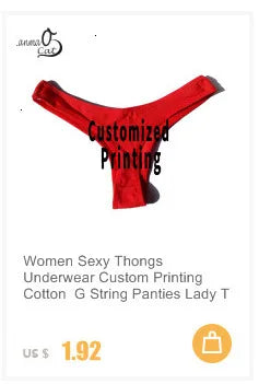 Female Cotton T Back Panties Underwear Customized G String Women Low Waist Thong Underwear Sexy Lingerie Plus Size
