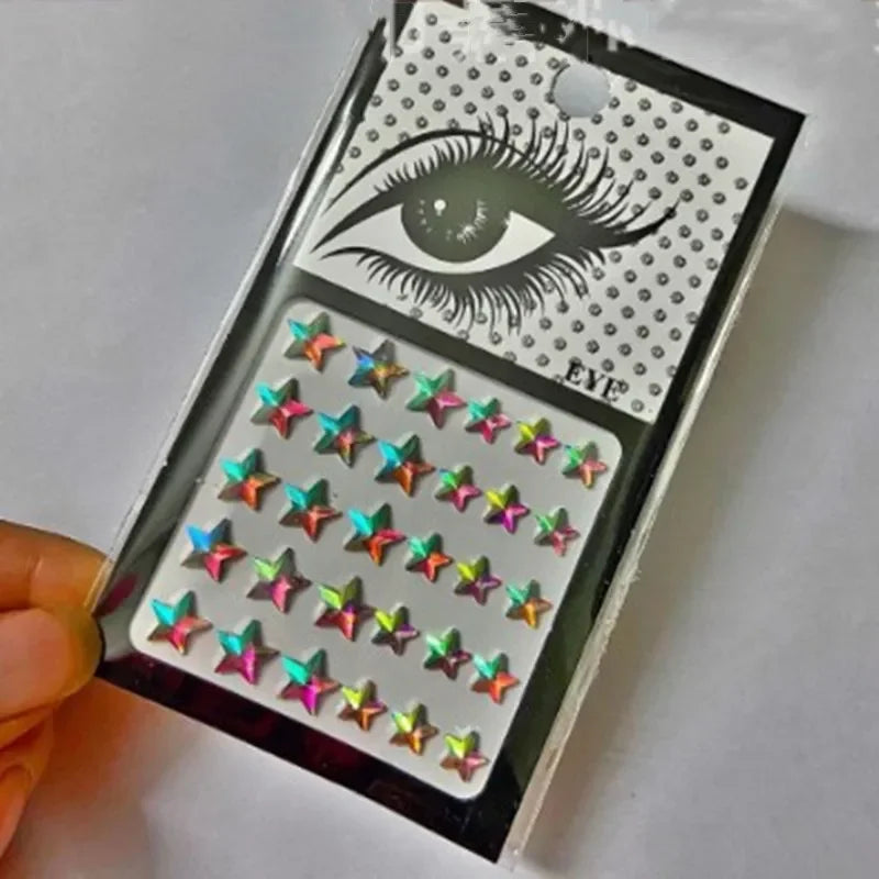 Glitter Face Jewelry Sticker Face Jewels Diamond Makeup Art Eyeliner Temporary Tattoo Party Bady Makeup Tools Eye Rhinestones