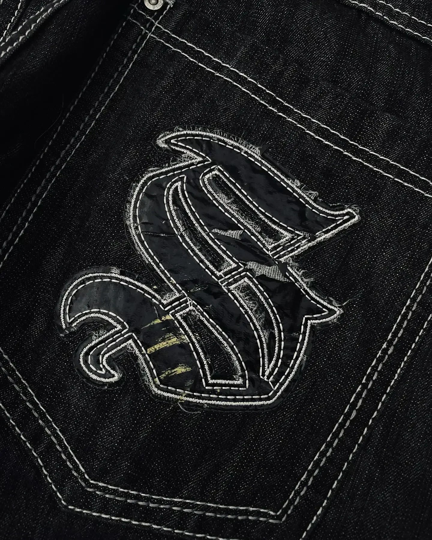 Y2K American Trendy Jeans Retro Gothic Graphic Embroidery Loose men s Jeans Harajuku Hip Hop Street Wide Leg Jeans Pants