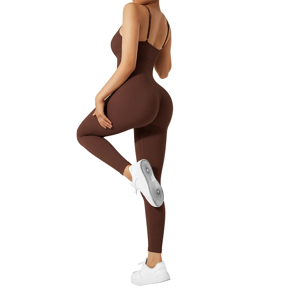 Women Bodysuit Jumpsuit All Season Romper Overalls Sportswear Fashion Streetwear Overalls One Piece Fitness Sports Bodysuits