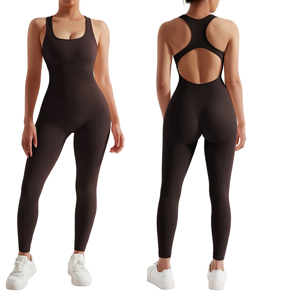 Women Bodysuit Jumpsuit All Season Romper Overalls Sportswear Fashion Streetwear Overalls One Piece Fitness Sports Bodysuits