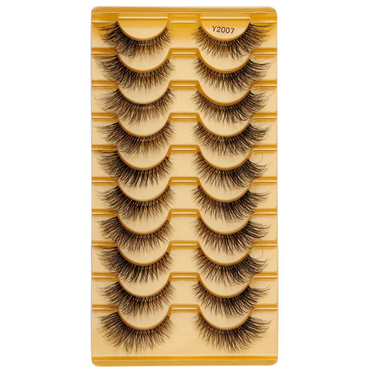 10 Pairs Faux Mink Eyelashes Handmade Natural False Eyelashes Soft Cross Messy Eye 3D Curly Eyelashes Extension Makeup Tools