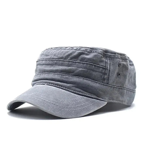 Hat Men Fishing Retro Do Old Wash Jeans Big Head Bib Flat Top Hat
