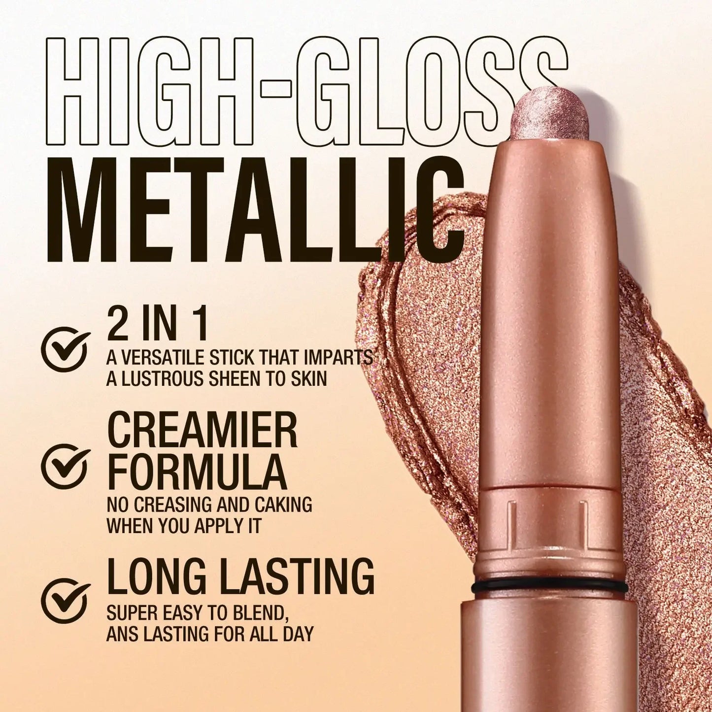 Metallic Pearlescent Eye Shadow Stick Shimmer Blue Eyeshadow Cream