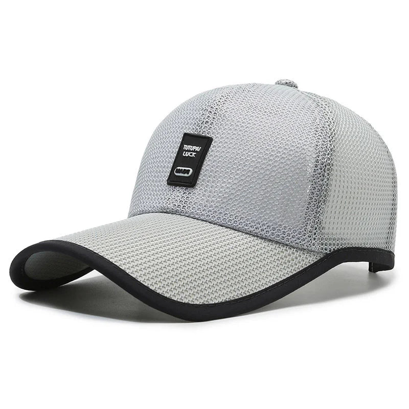 Men's Mesh Baseball Cap Breathable Summer Caps Dad Hat Outdoor Fishing
