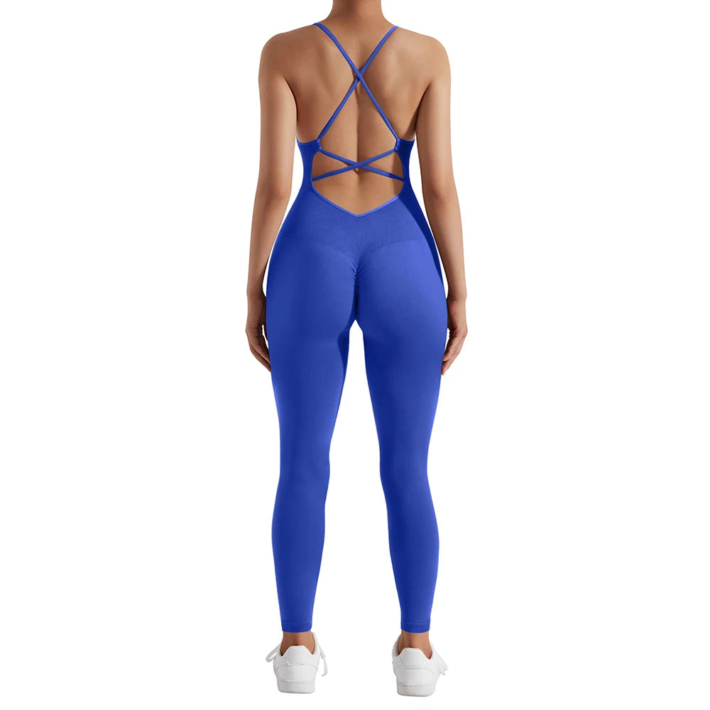 Women Bodysuit Jumpsuit All Season Romper Overalls Sportswear Fashion Streetwear Overalls One Piece Fitness Sports Bodysuits